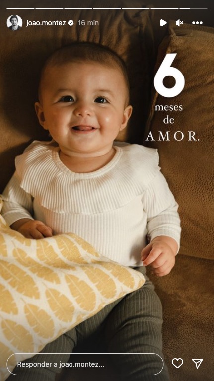 João Montez revela foto (amorosa) da filha em data especial: &#8220;6 meses de muito amor&#8221;