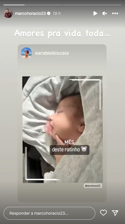 Marco Horácio revela nova foto da filha bebé em dia especial: &#8220;1 mês deste ratinho&#8221;
