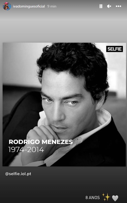 Iva Domingues assinala aniversário da morte de Rodrigo Menezes: &#8220;8 anos&#8221;