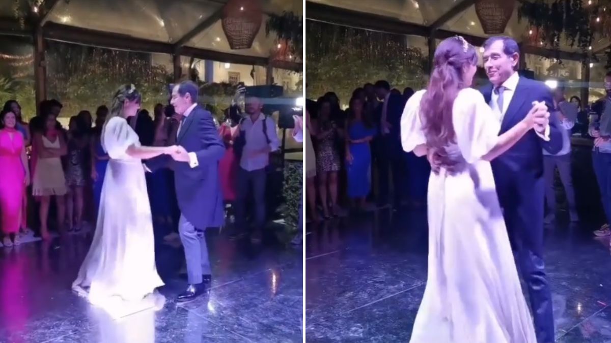 José Eduardo Moniz abriu a pista de dança com a filha ao som de canção especial. Veja o vídeo