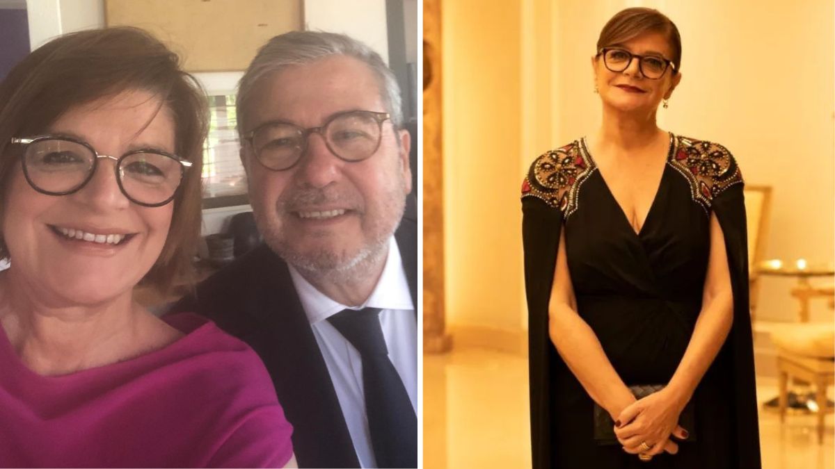 Amor! Júlia Pinheiro revela reação do marido ao seu visual nos Globos de Ouro
