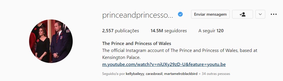 Membros da família real alteram foto de perfil nas redes sociais por motivo especial