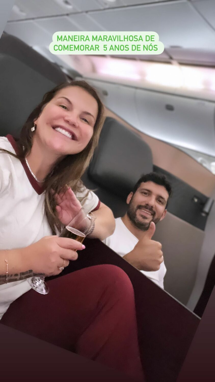 Em dia especial, Katia Aveiro viaja até ao Qatar em avião de luxo: &#8220;Maneira maravilhosa de comemorar&#8230;&#8221;