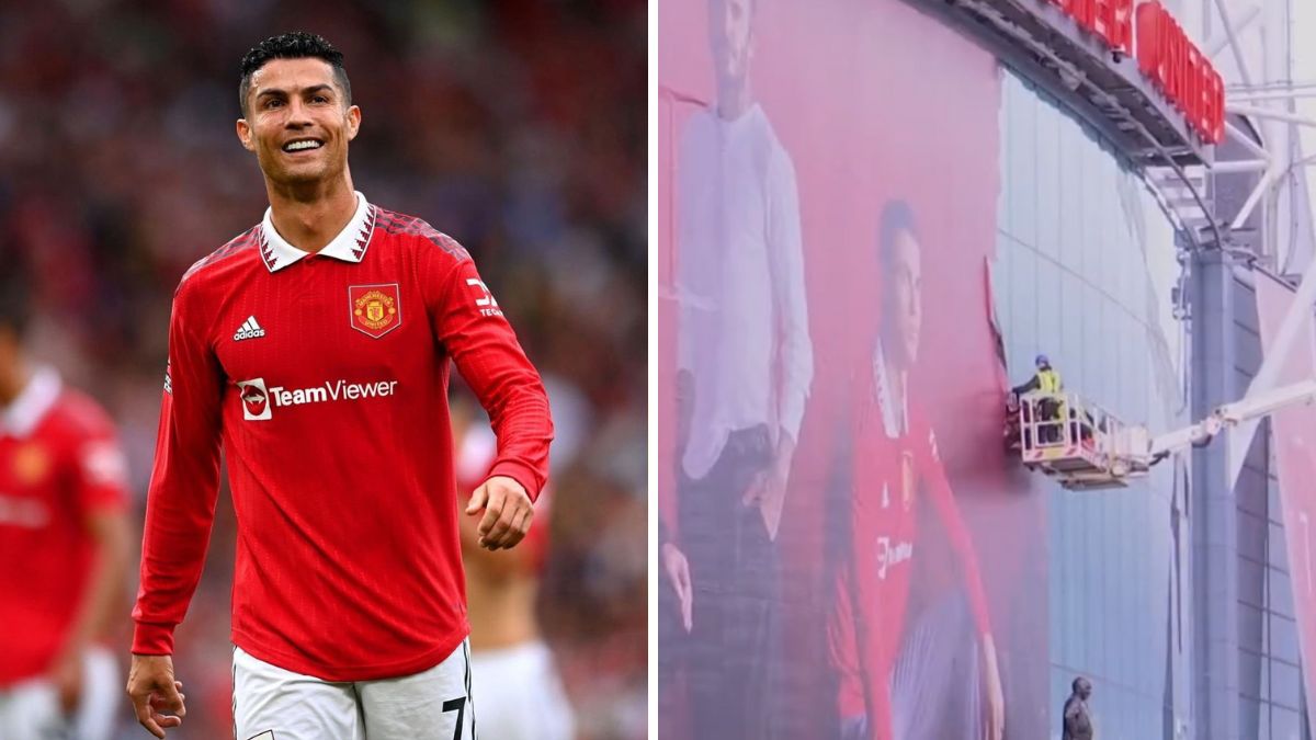 Imagem de Ronaldo removida do estádio do Manchester United? Afinal, foi uma &#8220;coincidência&#8221;