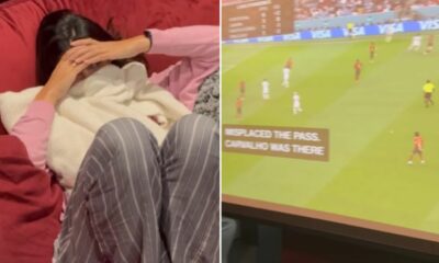 Vídeo: Sara Sampaio com os nervos à flor da pele a assistir ao jogo da Seleção Nacional
