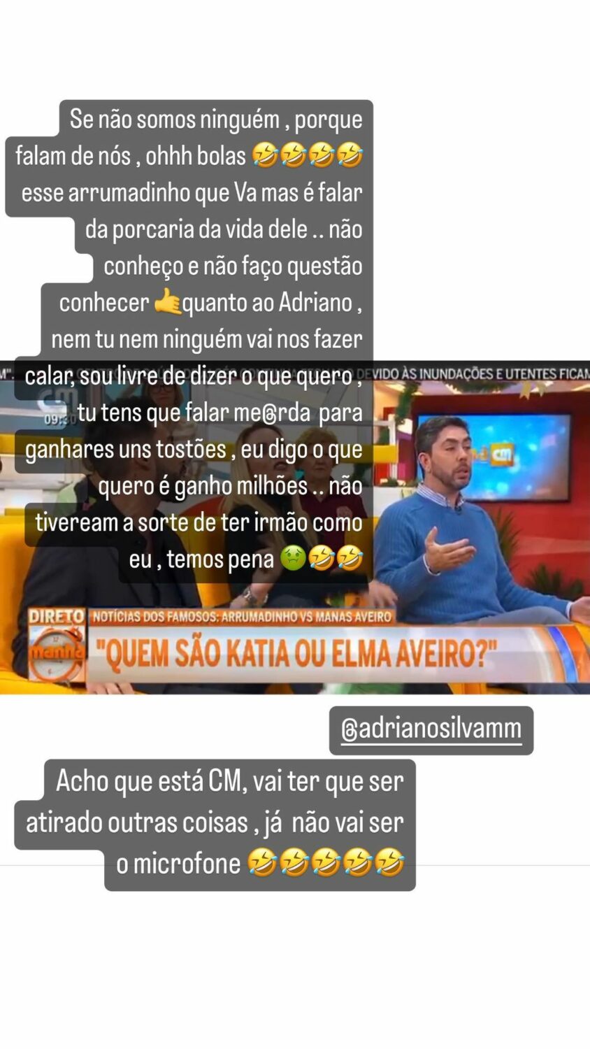Elma Aveiro &#8216;arrasa&#8217; (de novo) comentadores da CMTV com &#8220;recado&#8221;: &#8220;Eu digo o que quero e ganho milhões&#8230;&#8221;