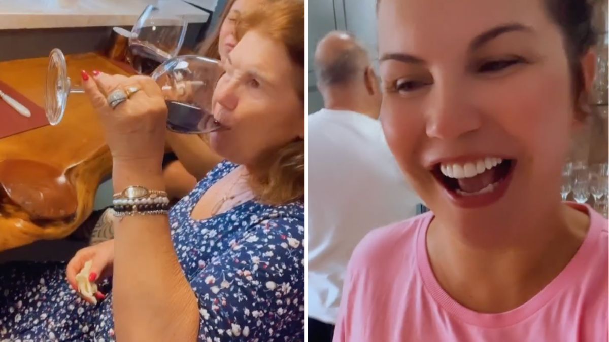 Katia Aveiro mostra Dolores Aveiro a beber vinho ao pequeno-almoço: &#8220;Nem são 10 da manhã&#8230;&#8221;