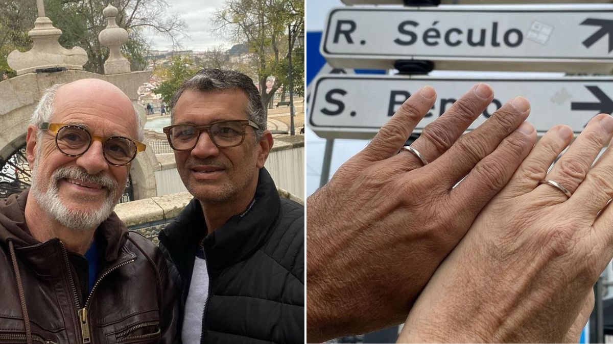 Surpresa! Ator Marcos Caruso casa-se durante viagem a Portugal