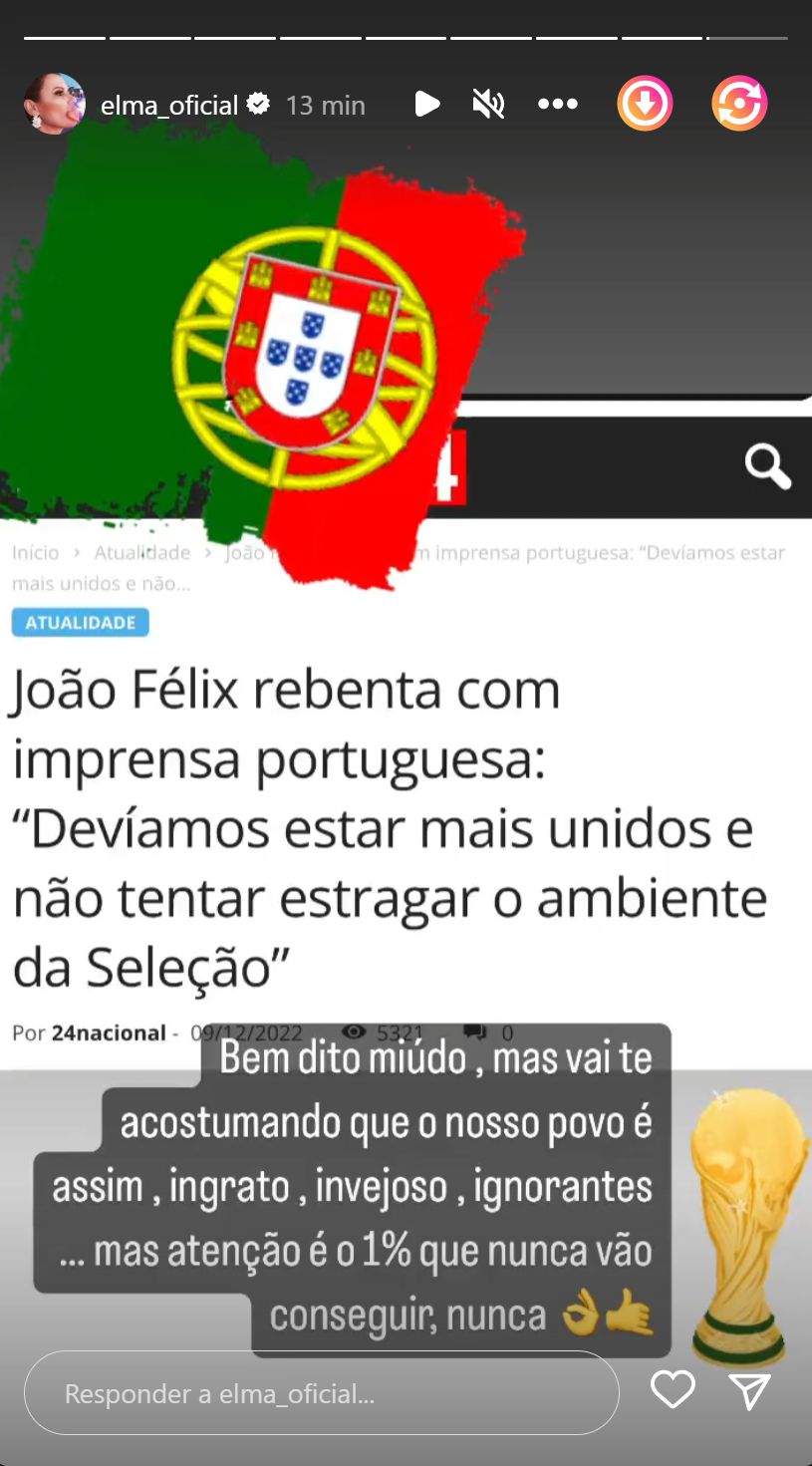 Em dia decisivo, Elma Aveiro deixa (novo) recado: &#8220;O nosso povo é assim, ingrato, invejoso, ignorantes&#8230;&#8221;