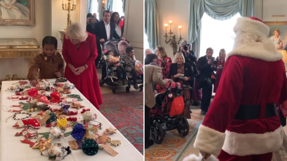 Rainha Camilla recebe crianças (e o Pai Natal) na sua residência oficial