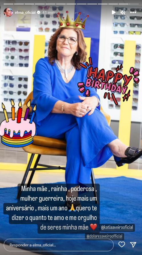 Parabéns! Elma Aveiro assinala aniversário de Dolores Aveiro com declaração: &#8220;Minha mãe, rainha, poderosa&#8230;&#8221;