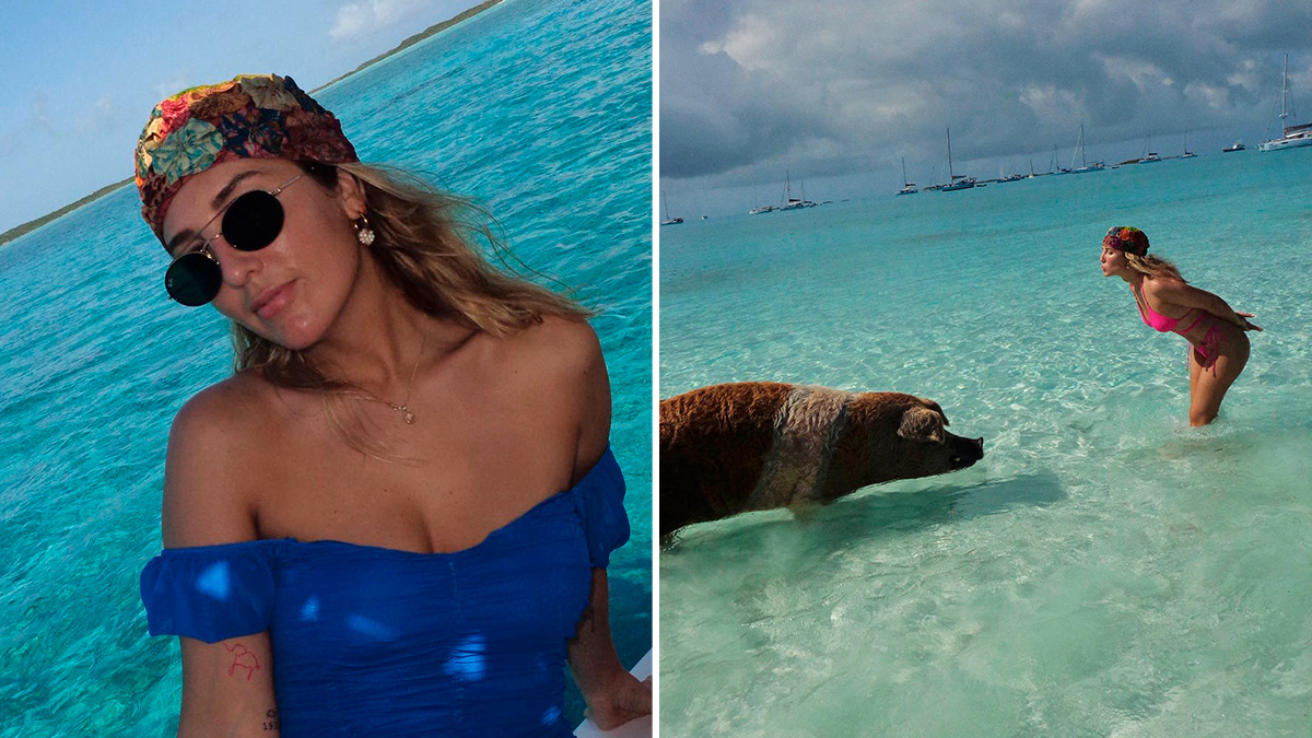 Inês Gutierrez mostra banho com porcos (e tubarões) em viagem de sonho: “Morri de medo…”