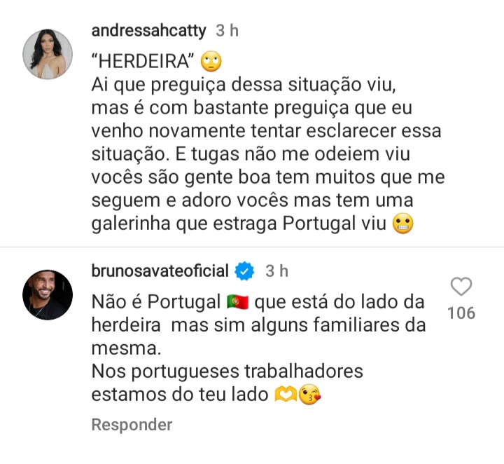 Bruno Savate sobre Joana Albuquerque: &#8220;Não é Portugal que está do seu lado, mas sim alguns familiares dela&#8230;&#8221;