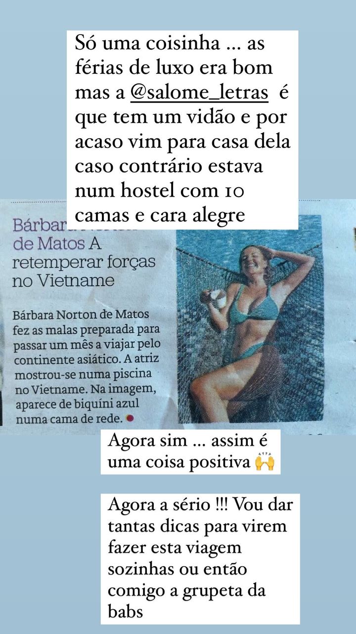 Férias de luxo? Após notícias, Bárbara Norton de Matos deixa &#8220;recado&#8221;: &#8220;Só uma coisinha&#8230;&#8221;