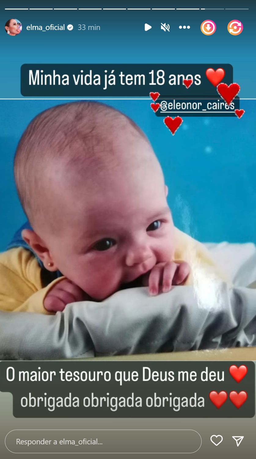 Que amor! Elma Aveiro revela (rara) foto da filha em bebé e encanta: &#8220;Maior tesouro que Deus me deu&#8230;&#8221;