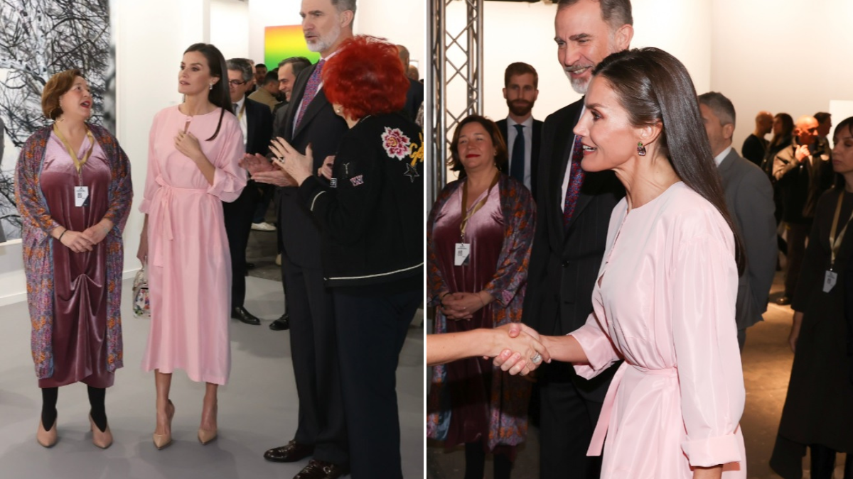 Encantadora! Rainha Letizia &#8216;pisca o olho&#8217; à primavera com visual cor de rosa