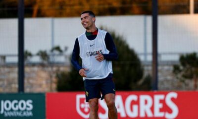 Após ser convocado para a Seleção, Cristiano Ronaldo mostra-se nos treinos e confessa: &#8220;Muito feliz por voltar&#8230;&#8221;