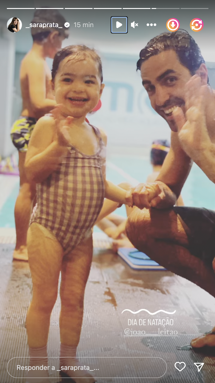 Sara Prata mostra filha pronta para dar uns mergulhos e &#8216;encanta&#8217; seguidores