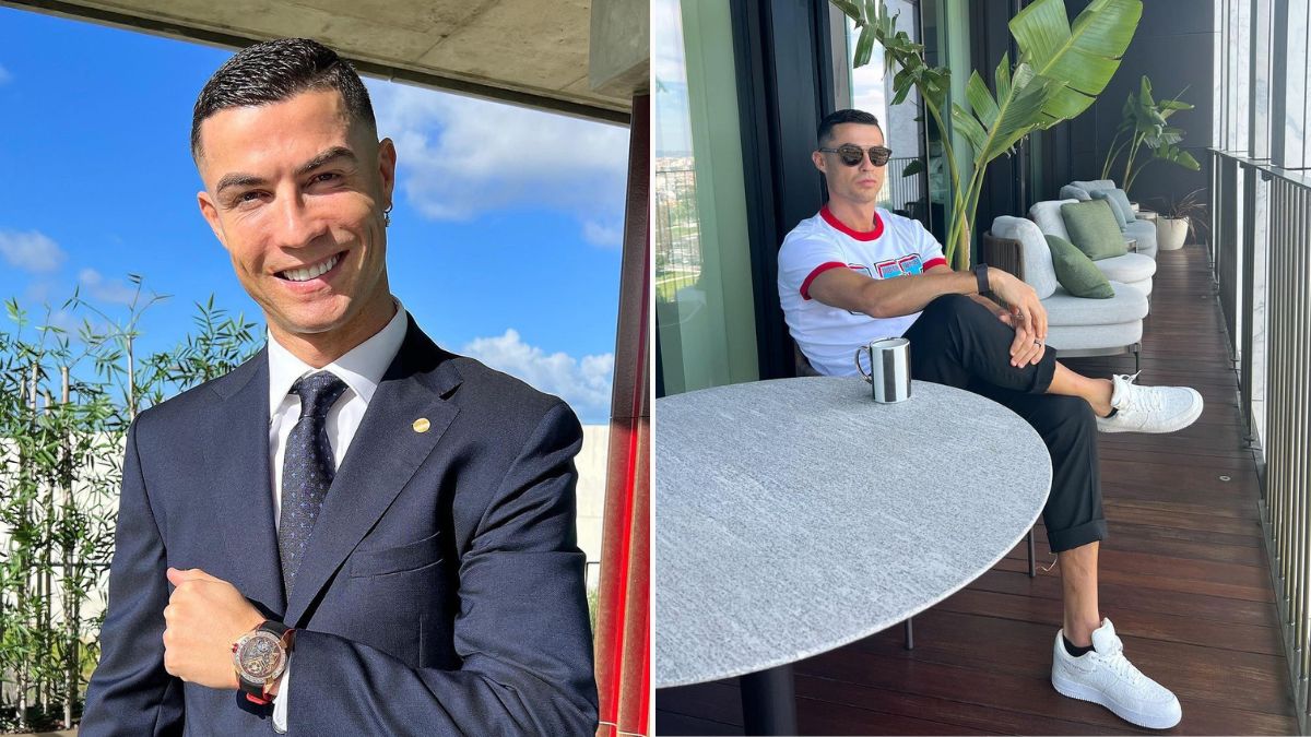 Cristiano Ronaldo posa em grande estilo na varanda do seu apartamento em Lisboa