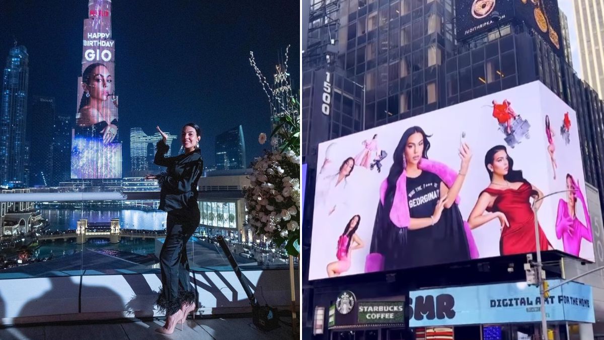 Depois do Burj Khalifa, Georgina Rodríguez ganha destaque no Times Square