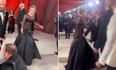 Lady Gaga corre para acudir fotógrafo que caiu nos Óscares. Veja o vídeo