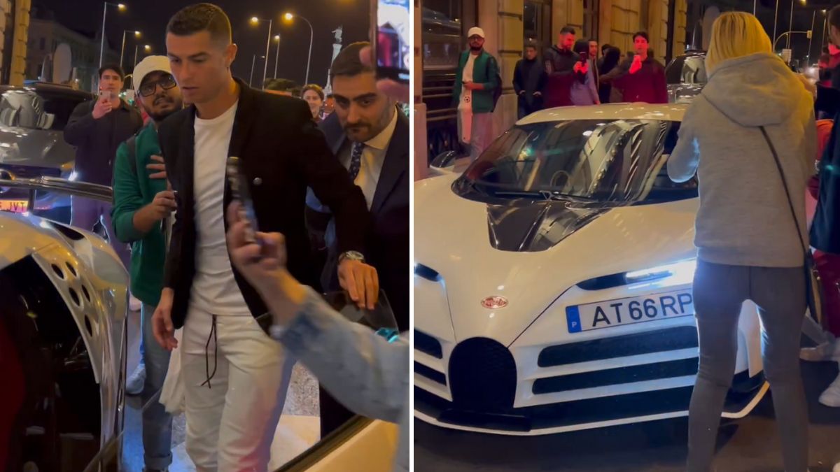 Que luxo! Cristiano Ronaldo e Georgina &#8220;caçados&#8221; após saída para jantar com &#8220;carrão&#8221; de 8 milhões
