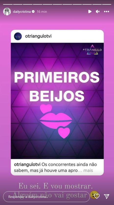 Aconteceu! Primeiros beijos na casa do &#8220;Triângulo&#8221;, Cristina Ferreira reage: &#8220;Alguém não vai gostar&#8230;&#8221;