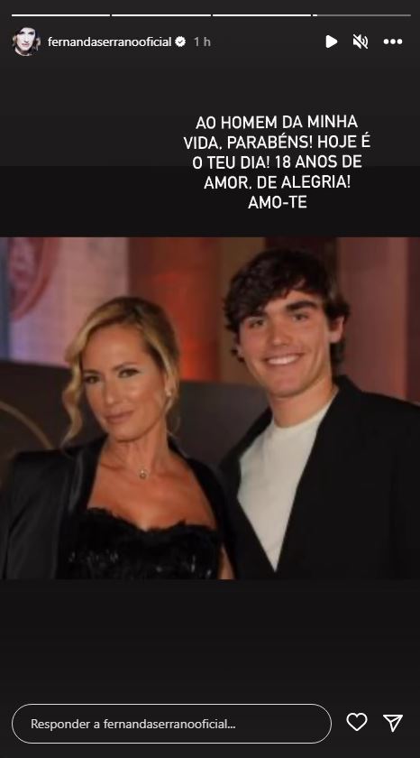 Fernanda Serrano celebra aniversário do filho com (bonita) declaração: &#8220;Ao homem da minha vida&#8230;&#8221;