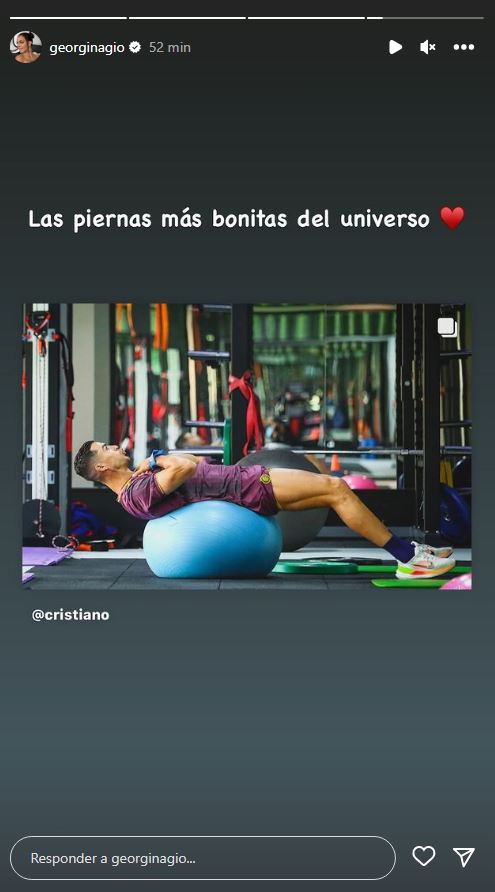 Georgina Rodríguez &#8220;rendida&#8221; ao corpo de Cristiano Ronaldo: &#8220;As pernas mais bonitas do universo&#8230;&#8221;