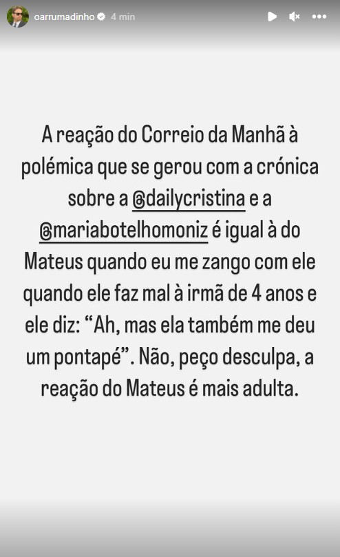 Ricardo Martins Pereira: &#8220;A reação do CM à polémica é igual à do Mateus quando me zango com ele&#8230;&#8221;