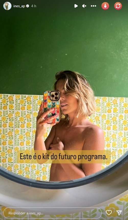 Inês Aires Pereira surpreende com selfie ousada em que posa despida