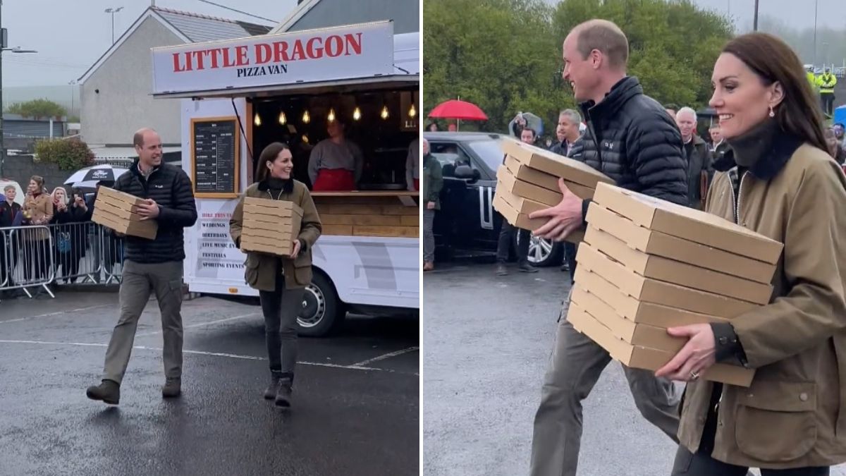 Uma pizza entregue pelos príncipes William e Kate? Não é impossível