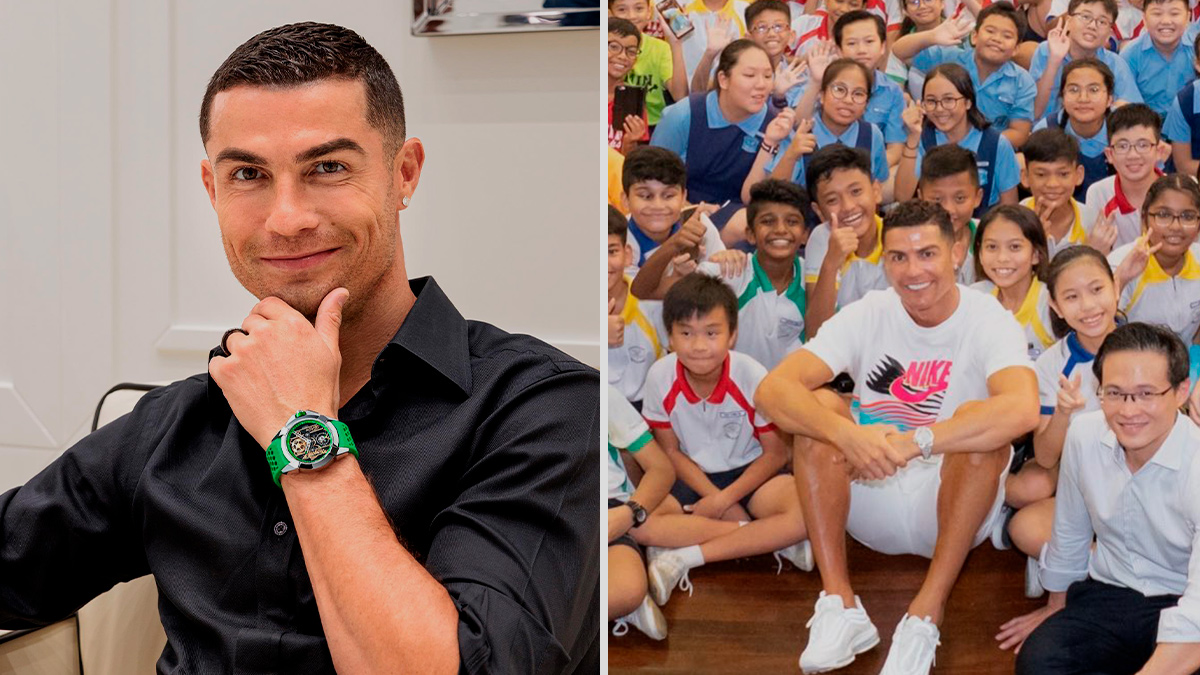 Cristiano Ronaldo posa ao lado de centenas de crianças: “Ansioso por vos ver novamente…”