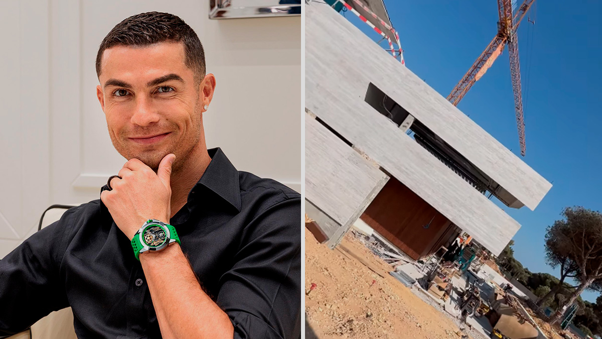Que luxo! Artista brasileiro &#8220;invade&#8221; obras da (nova) mansão de Cristiano Ronaldo e mostra tudo