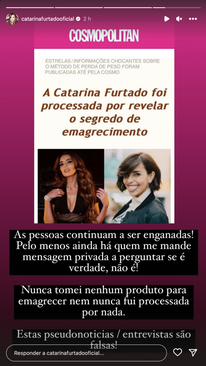 Indignada, Catarina Furtado reage a &#8220;pseudonotícias&#8221; sobre si: “As pessoas continuam a ser enganadas!”