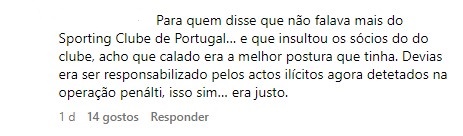 Bruno de Carvalho responde (ao seu estilo) a crítica: &#8220;Para quem disse que não falava mais do Sporting&#8230;&#8221;
