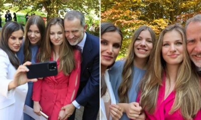 Reis de Espanha e as filhas posam sorridentes em (adorável) selfie de família