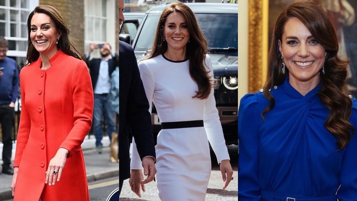 Princesa Kate forma a bandeira do Reino Unido com a escolha dos últimos looks