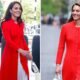 Princesa Kate recupera elegante (e nada discreto) sobretudo vermelho