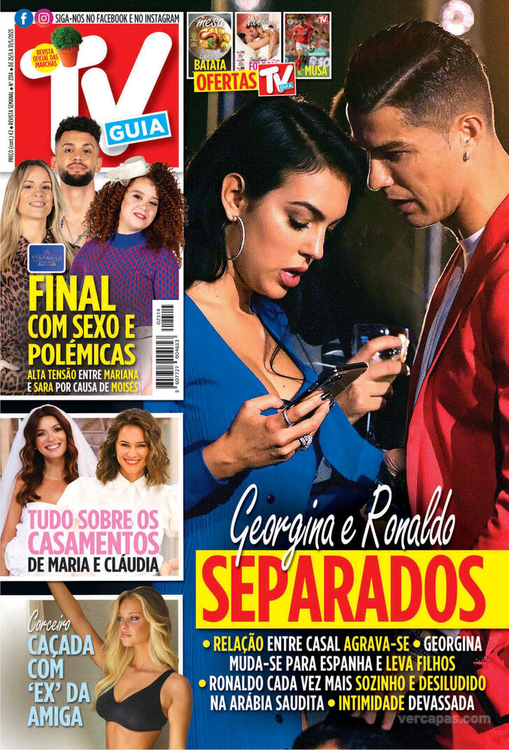 Revista &#8220;insiste&#8221; que Ronaldo e Georgina estão (mesmo) separados: &#8220;Relação entre o casal agrava-se&#8230;&#8221;