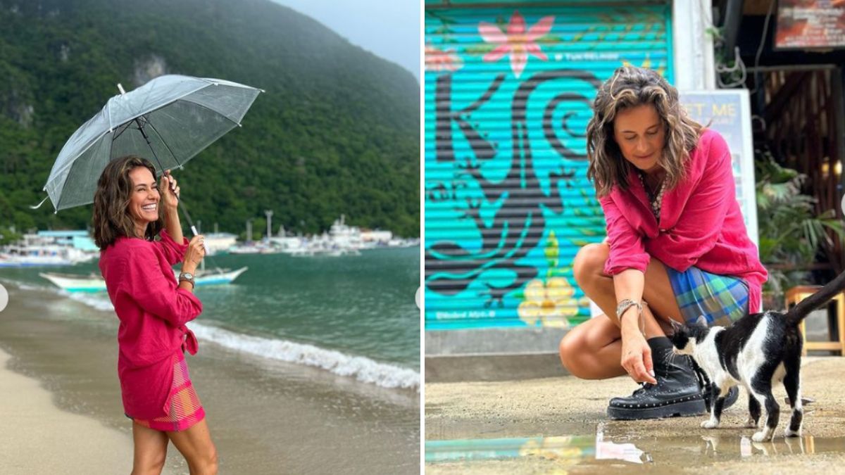 Cláudia Vieira revela novas imagens nas Filipinas e garante: &#8220;Colorido até com chuva&#8230;&#8221;