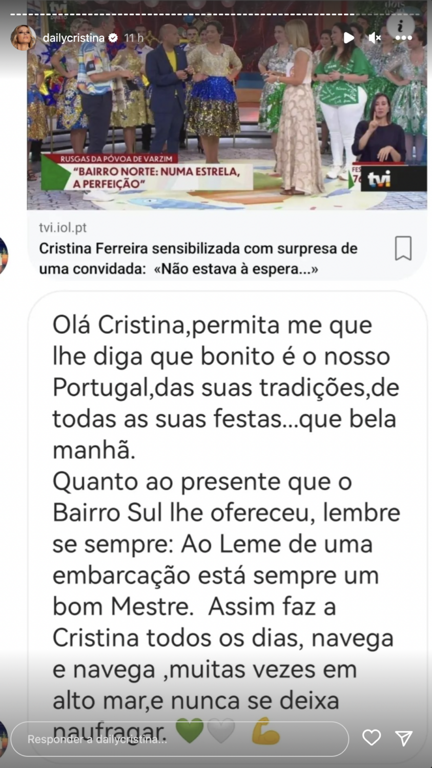 Cristina Ferreira agradece onda de elogios após emissão com Goucha: &#8220;É tão bom ver-vos juntos&#8230;&#8221;