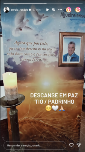 Sérgio Rosado, dos “Anjos”, está de luto: “Descanse em paz…”