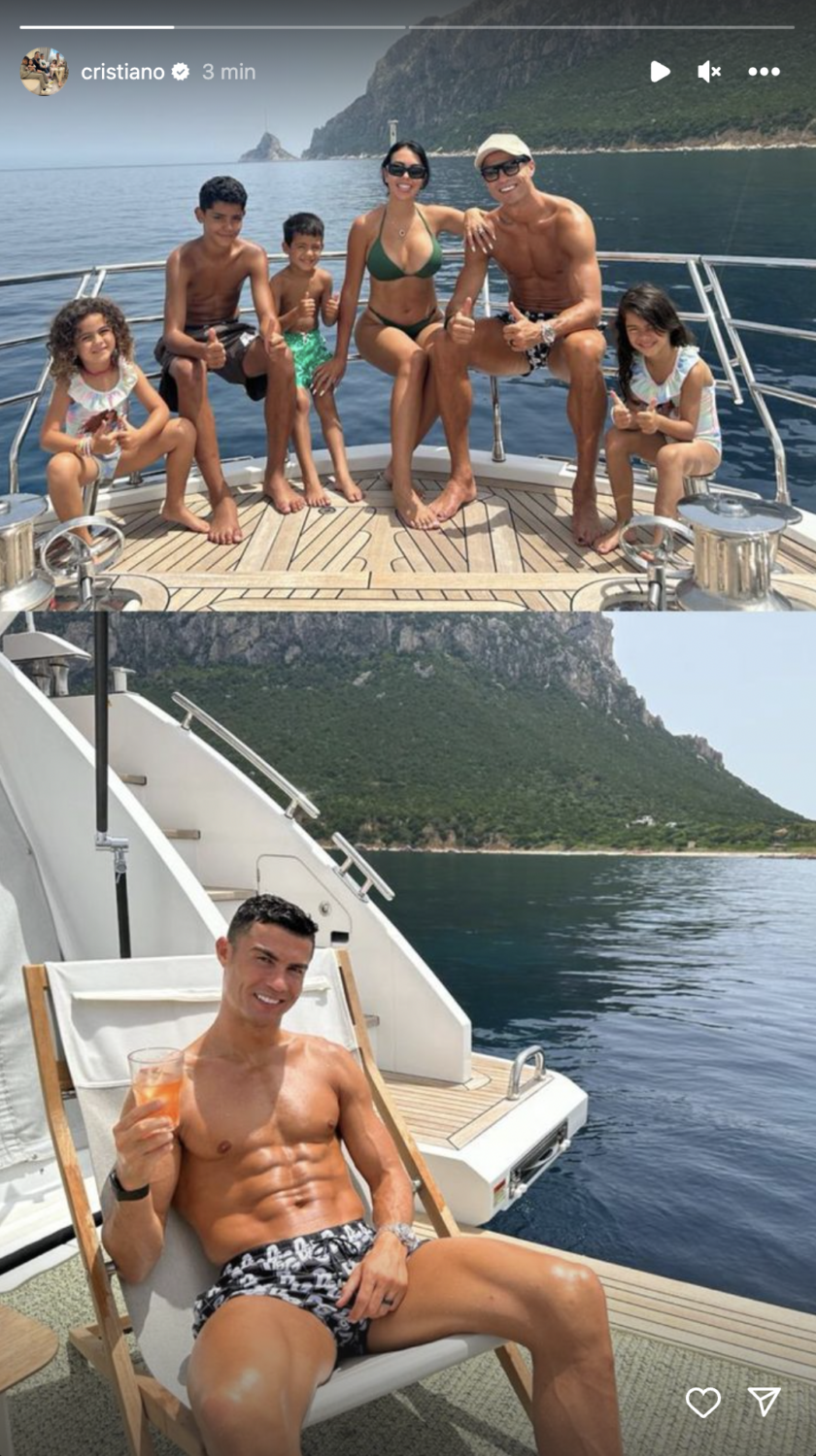 As primeiras imagens das férias de Georgina Rodríguez e Cristiano Ronaldo. Saiba qual o destino