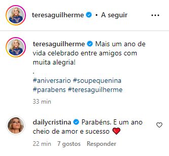 Zanga? Cristina Ferreira deixa mensagem a Teresa Guilherme em dia especial: &#8220;Um ano cheio de amor&#8230;&#8221;