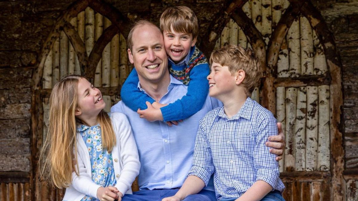 Revelados adoráveis retratos do príncipe William com os três filhos