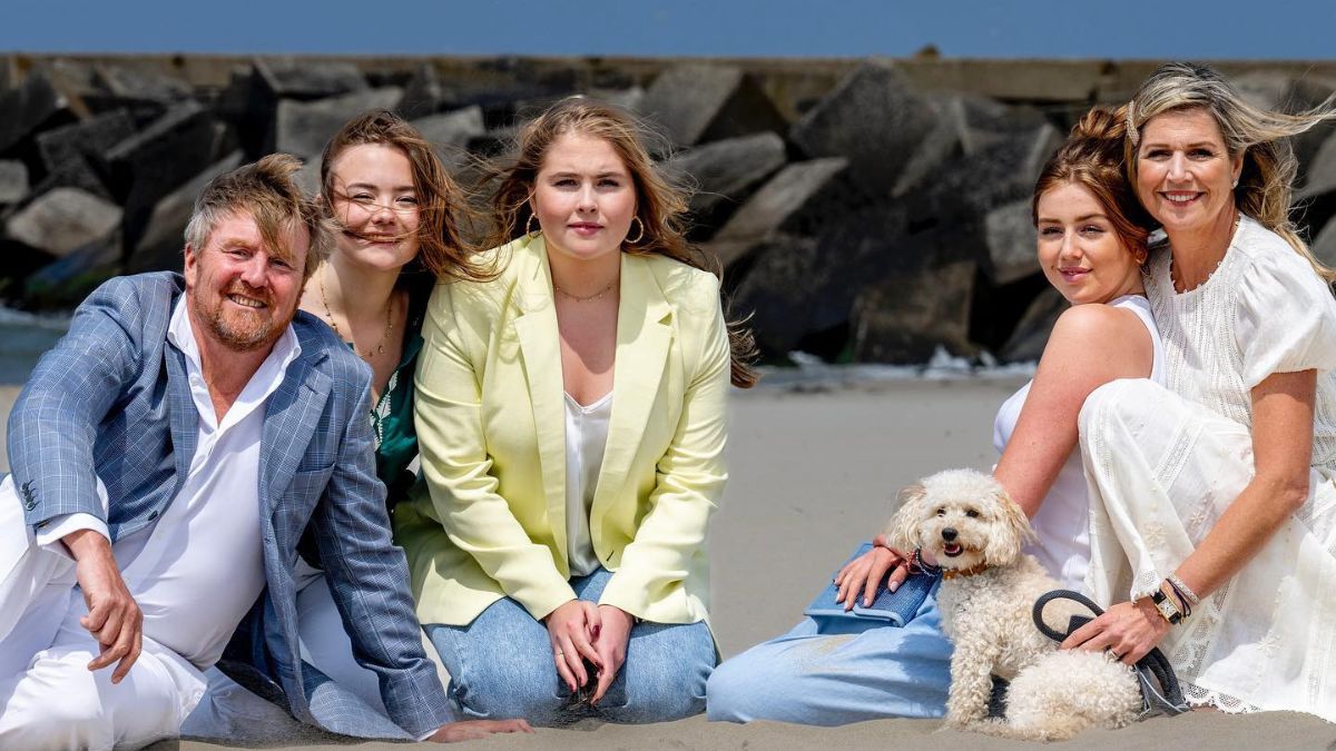 Família real dos Países Baixos posa descontraída em sessão fotográfica na praia