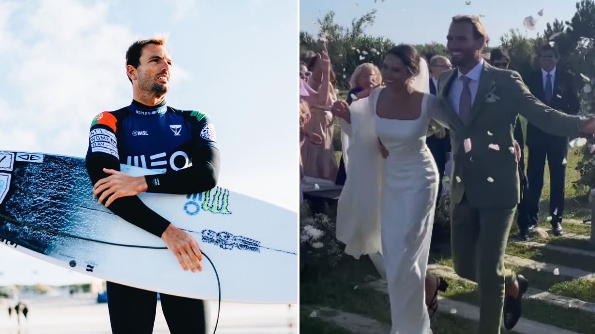 Surfista Frederico Morais já é um homem casado (e ousou na escolha do fato)