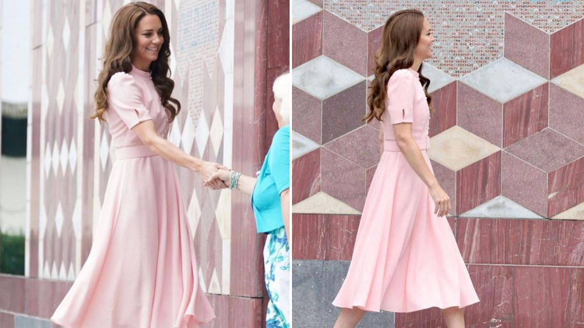 Uma verdadeira princesa! Kate Middleton surge deslumbrante com vestido cor de rosa