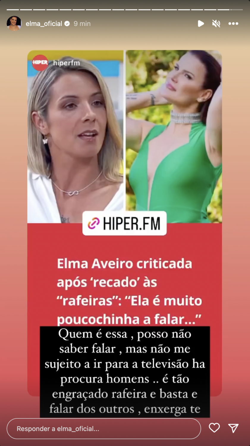 Oops! Elma Aveiro responde a Liliana Oliveira após crítica: &#8220;Rafeira e basta. Enxerga-te&#8221;